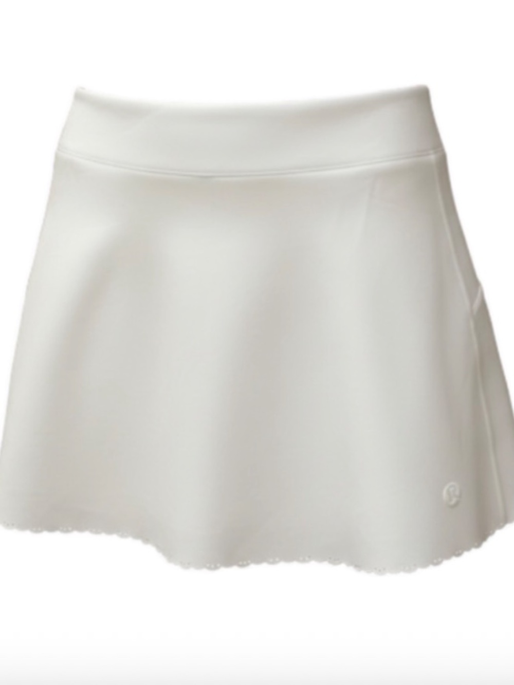 NWOT Lululemon Scallop Hem High Rise Skirt White Sz M